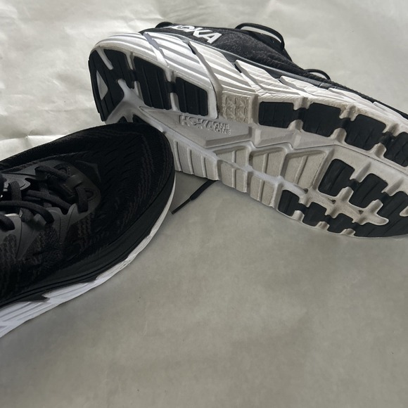 Hoka One One Gaviota 4 Mens Sz 13 Running Walking Sneakers Cushion Black White - Picture 8 of 9